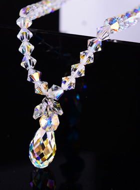 6mm粗款奥地利水晶项链女