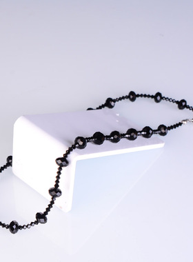 黑色高雅奥地利水晶项链