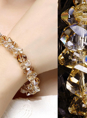 闪亮情人节礼物水晶手链女