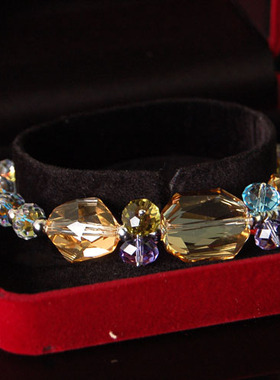 生日礼物925纯银璀璨水晶手链