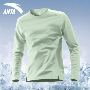 安踏速干衣长袖t恤男2025秋冬新款跑步健身训练上衣透气运动服男