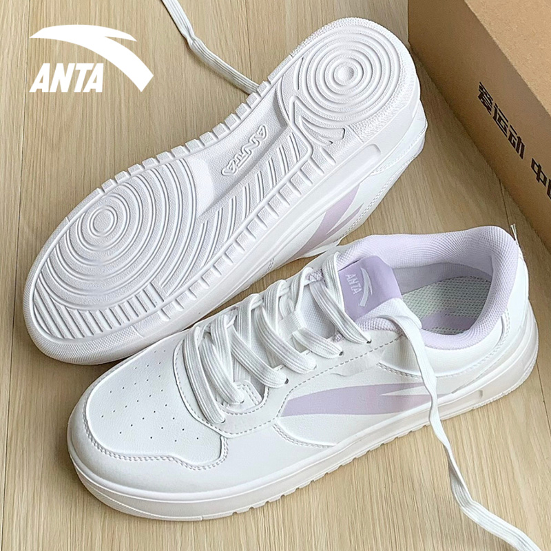 安踏轻松板鞋女鞋2025冬季新款官网旗舰厚底小白鞋低帮休闲运动鞋 - 图2