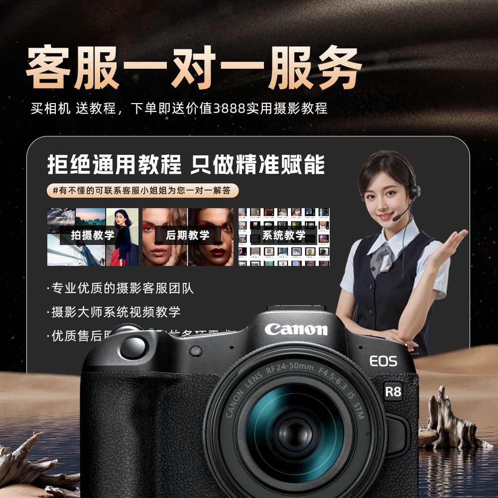 佳能R8 R6二代 II 2全画幅高清旅游专业数码相机单反相机微单相机 - 图2