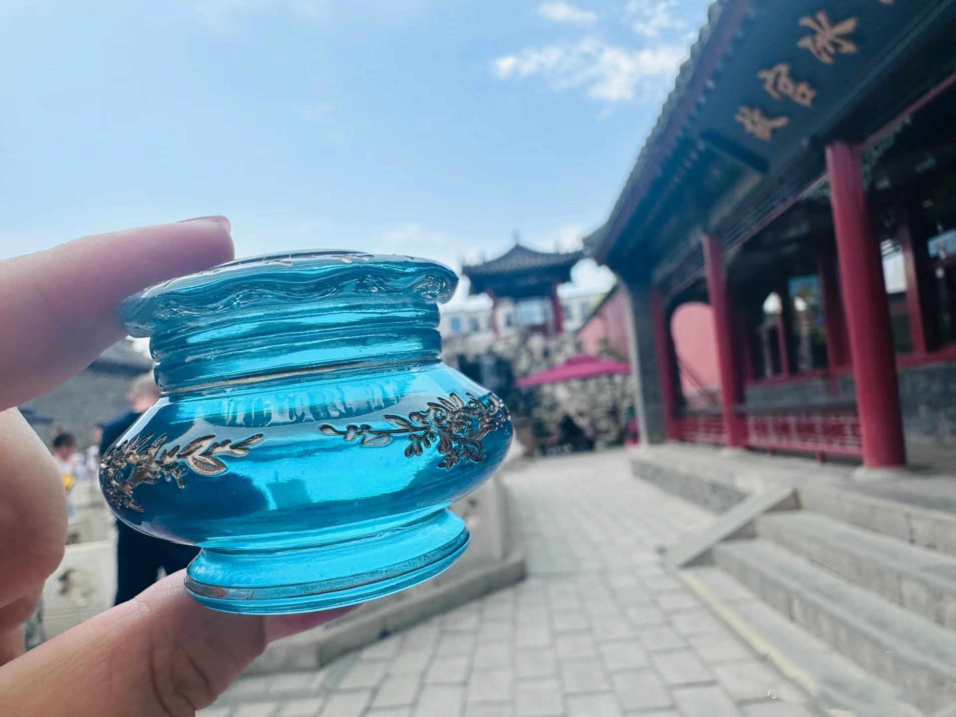 官方正品沈阳故宫博物院冰箱贴凤舞花间小蓝瓶代买大政殿凤凰楼