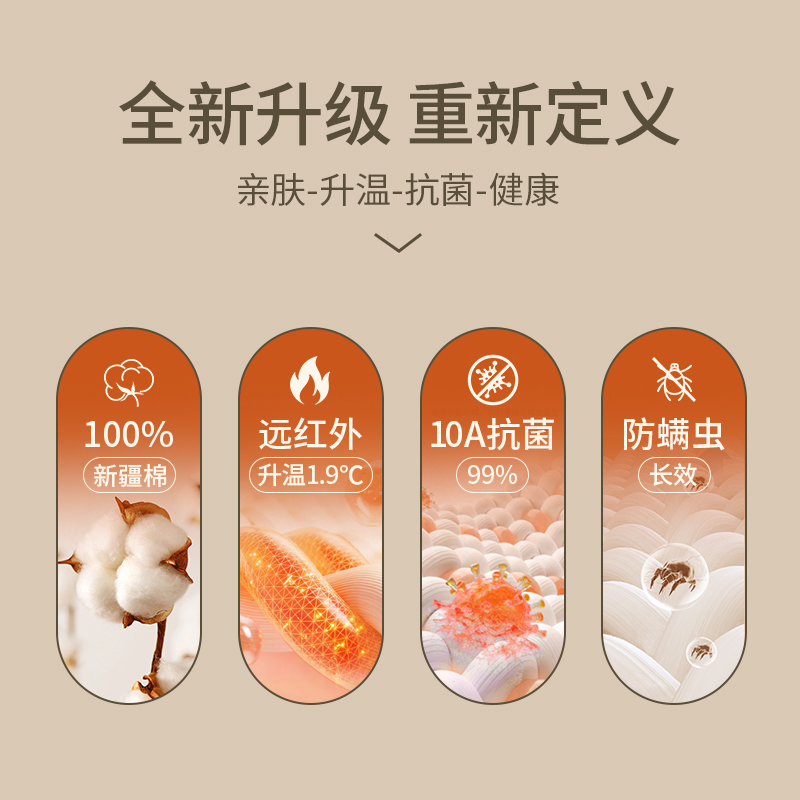 浪莎男士秋裤男款加绒护膝全棉毛裤打底衬裤秋冬纯棉中老年保暖裤