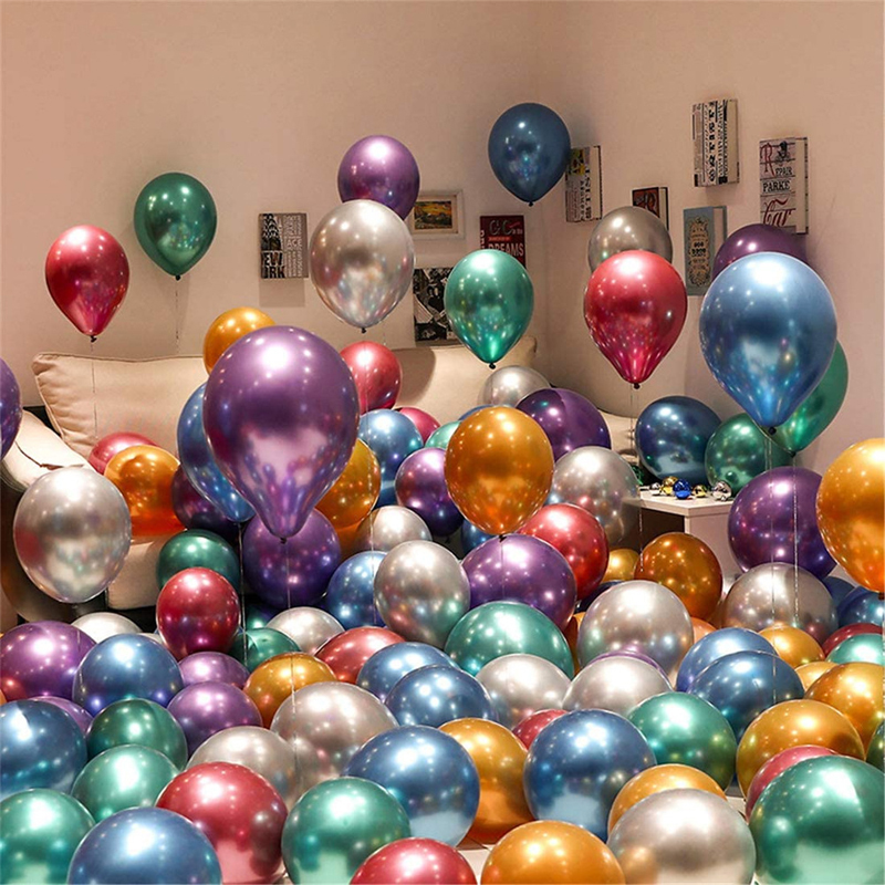 金属乳胶气球装饰商场活动乔迁开业儿童生日场景布置轻奢加厚气球-图1