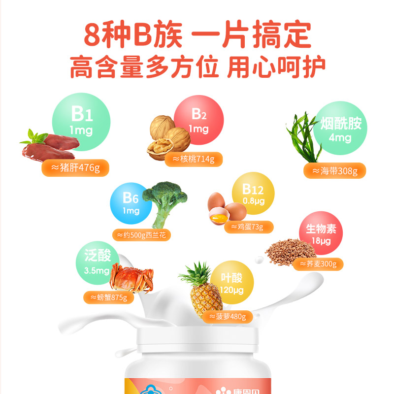 康恩贝维生素b族复合片正品官方旗舰店成人儿童多种b族b1b2b6vb - 图3