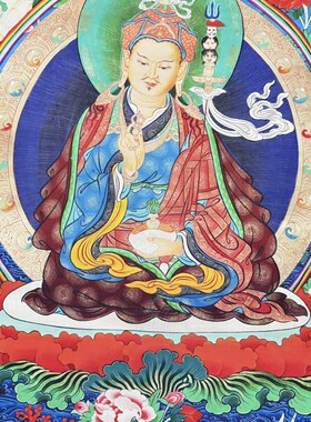 地藏王菩萨挂画藏族客厅中堂佛堂家居供奉挂画规格69*90CM