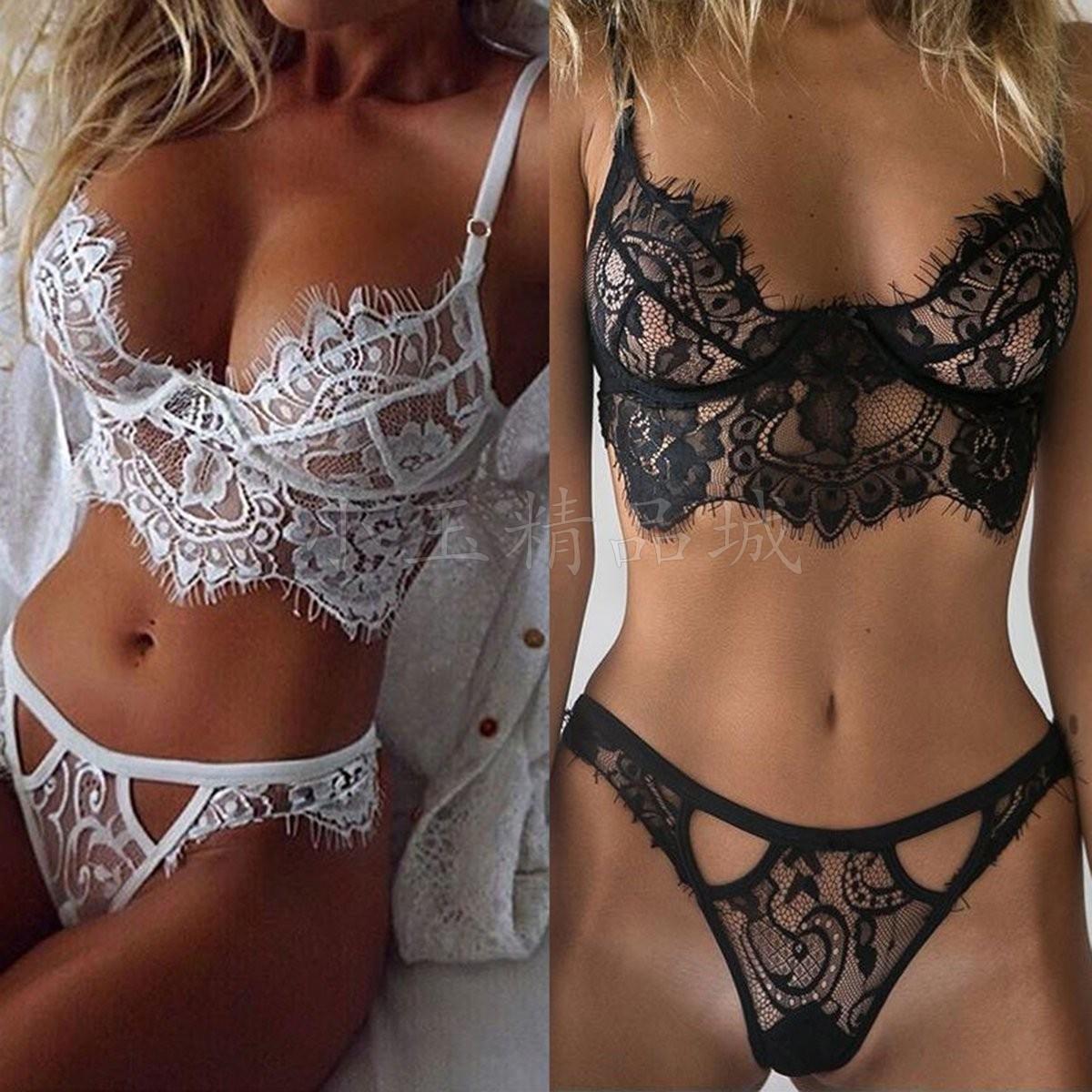 Women's Sexy Lingerie Babydoll Sleepwear Nightwear Bra+Panty-图0