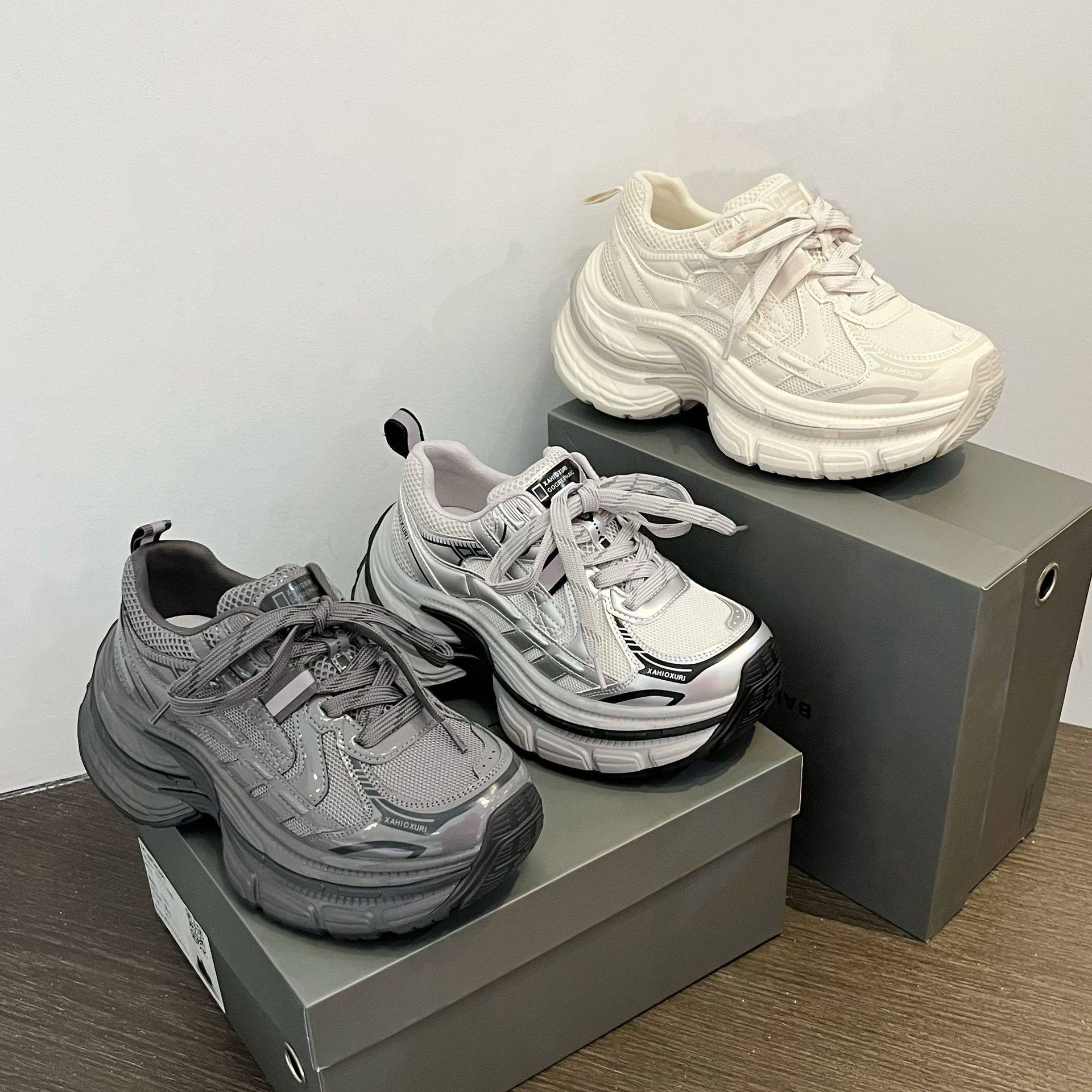 7CM松糕底机能风老爹鞋女2026新款厚底增高运动休闲鞋百搭单鞋潮,淘宝优惠券,粉丝福利购,淘宝优惠卷