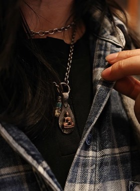 跋折罗释加牟尼银菩提叶悟道吊坠