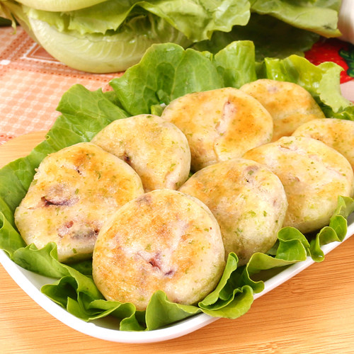 海苔章鱼饼海纳 章鱼风味饼冷冻速食早餐海鲜饼油炸半成品500g - 图1