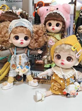 一件代发饰品娃娃公仔玩偶关节可动可换装女孩礼物萝莉芬娃娃挂件