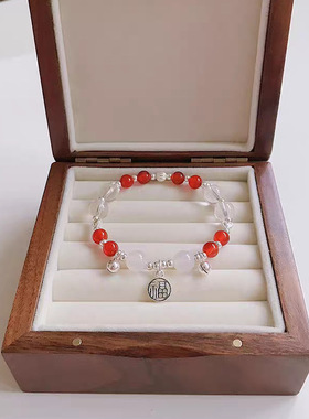 福牌铃铛手串ins新中式小众设计百搭温柔气质潮手链闺蜜女友