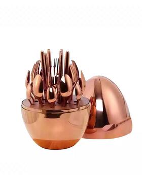 屿物为居 轻奢现代样板间售楼处餐桌餐具套装猩猩蜡烛台摆件桌面