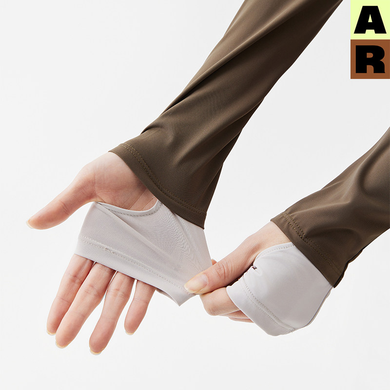 AR彩绳流光防晒袖套2025撞色夏天骑行遮阳护手臂防紫外线upf50+,淘宝优惠券,粉丝福利购,淘宝优惠卷