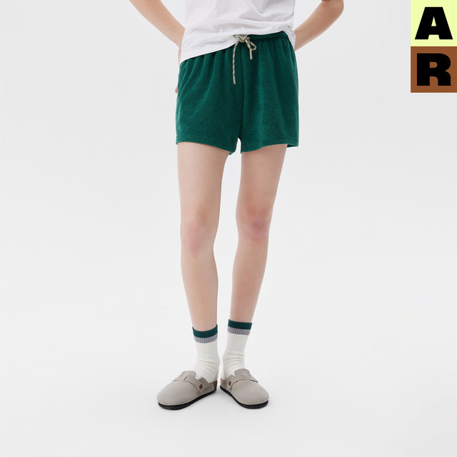 AR softnotes towel textures shorts sports shorts can be worn outside home pants women's summer casual pants
