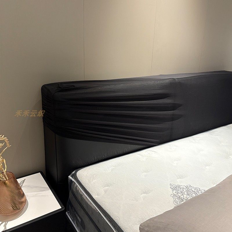 床头全包防尘罩黑色防脏高弹力保护套柔软服贴透气可清洗四季通用,淘宝优惠券,粉丝福利购,淘宝优惠卷