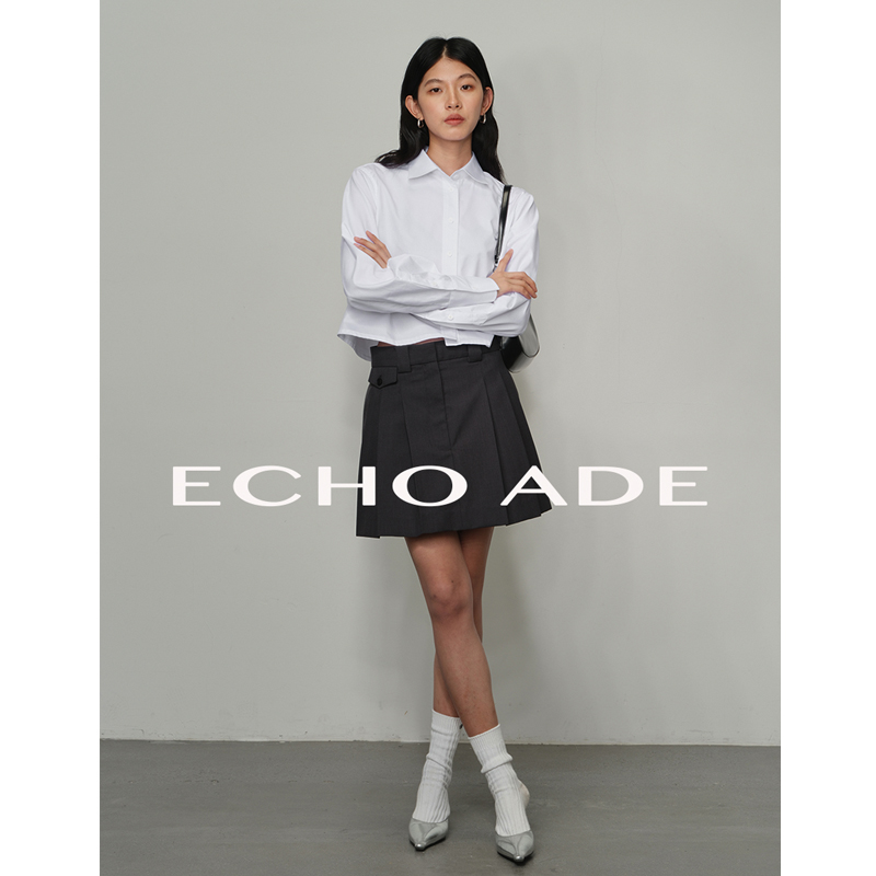 【Echo ADE】定制高支高密抗皱箱型设计打造 3:7比例短款长袖衬衫