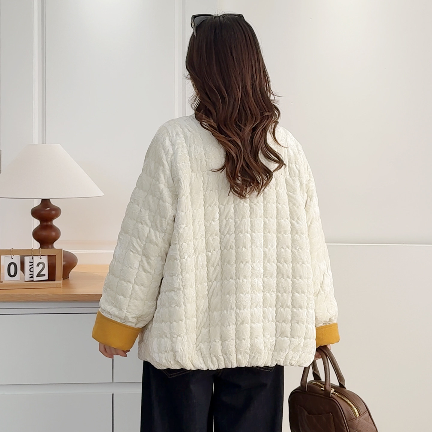 大码加厚棉衣女2025冬季新款胖m200斤时尚金丝绒拼色加绒棉服外套,淘宝优惠券,粉丝福利购,淘宝优惠卷