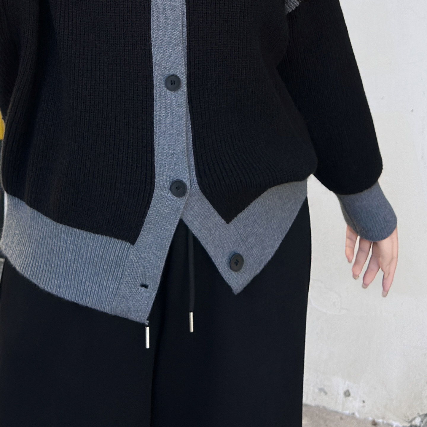 毛衣女秋冬加厚大码2025新款胖妹mm200斤高领拼色开衫针织衫外套,淘宝优惠券,粉丝福利购,淘宝优惠卷