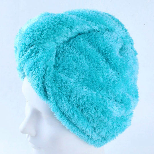 High speed drying coral velvet hair cap