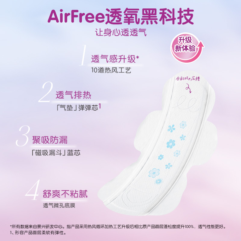 Free飞超薄透气卫生巾日夜用护垫棉柔组合装少女姨妈巾官方正品