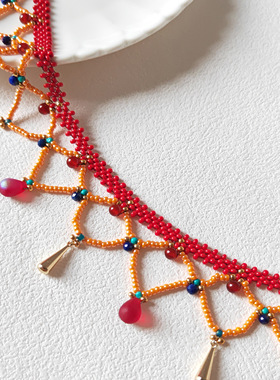 异域风情重工天然石汉服璎珞