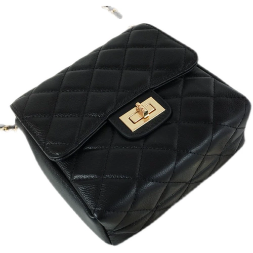 Кожаная сумка через плечо, Южная Корея, воловья кожа, в корейском стиле, в стиле Шанель, из натуральной кожи