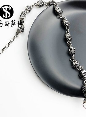链骷髅手链925纯银托马斯萨博