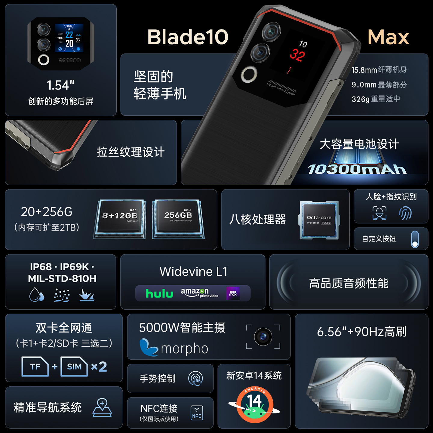DOOGEE道格Blade10max户外智能三防手机双卡双待大容量超长待机 - 图0