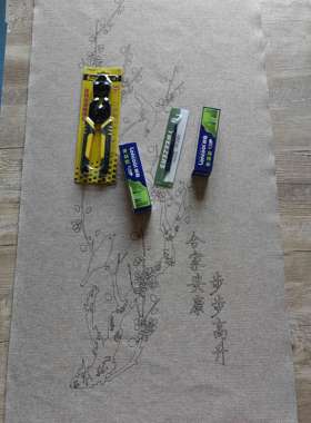 古钱币画，喜鹊登梅步步高