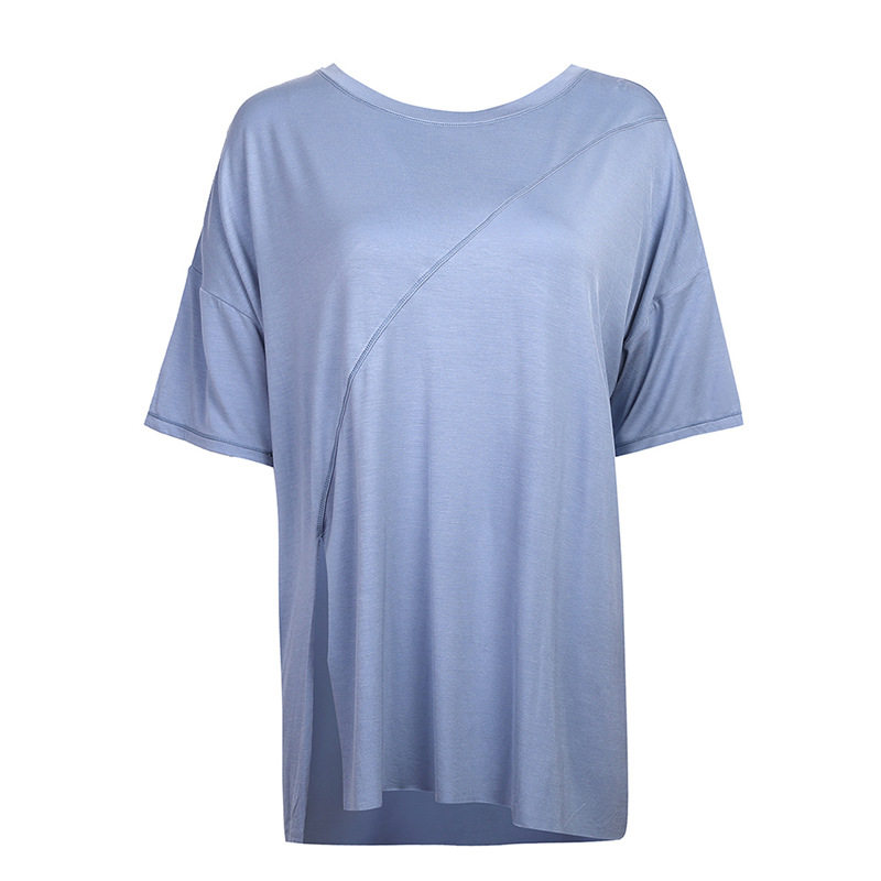 速干健身服上衣开叉运动短袖女宽松跑步罩衫春夏季薄款瑜伽T恤大,淘宝优惠券,粉丝福利购,淘宝优惠卷