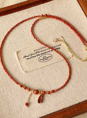 许愿/超闪金砂石 2mm切面极细多层三圈手串手链 项链闺蜜女