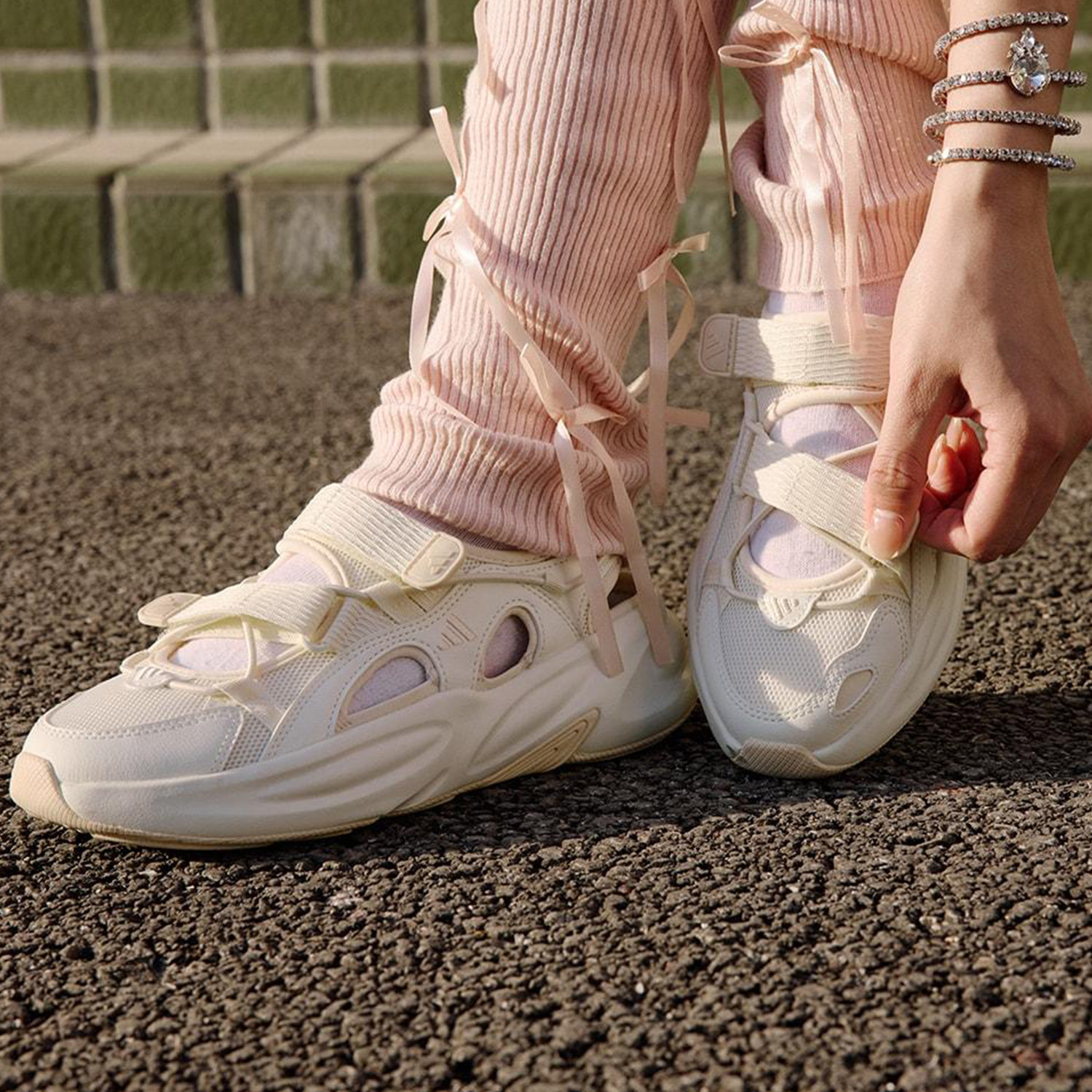 Adidas/阿迪达斯正品OZWAVE SANDAL男女经典透气厚底凉鞋JS4577 - 图1