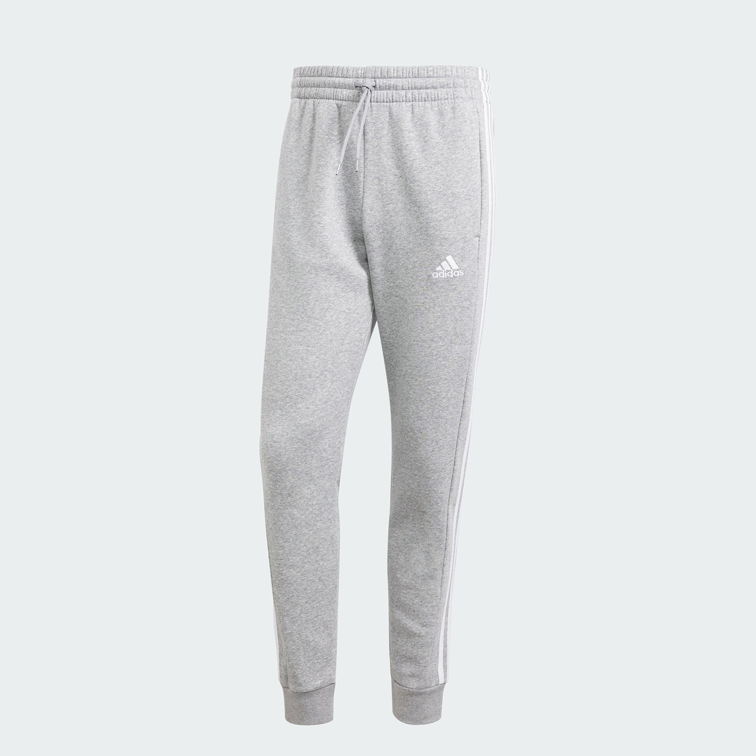 Adidas/阿迪达斯正品新款男子加绒保暖针织运动长裤IJ6494 - 图1