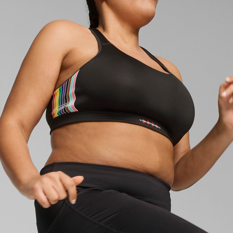 Puma/彪马正品2024新款女士网纱拼接跑步运动内衣525165-01 - 图0