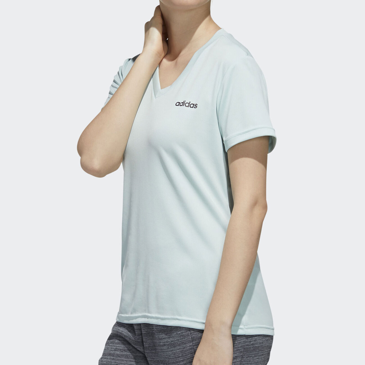 Adidas/阿迪达斯正品夏季新款女子时尚简约透气短袖FL3628 - 图0