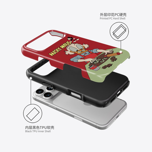 Acvoo卡通可爱iPhone17Promax保护16适用于苹果15手机壳14防摔壳13不褪色12环保可水洗Air全包 - 图0
