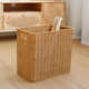 Home Good Point Imitation Rattan Storage Basket Extra Large Living Room TV Cabinet Shelf Storage Woven Basket Narrow Side Gap Basket