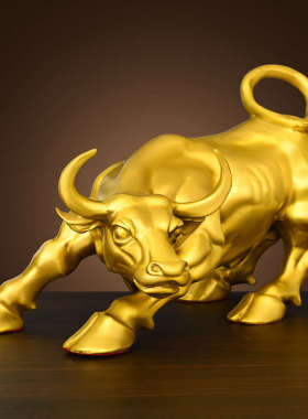 铜牛旺市牛华尔街牛家居摆件玄关招纯牛黄铜小饰品家居牛铜生肖财