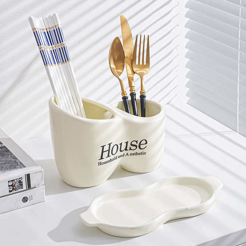 筷子盒筷子筒陶瓷轻奢简约收纳架沥水厨房筷子笼家用快子搂筷子桶,淘宝优惠券,粉丝福利购,淘宝优惠卷