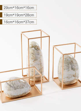 新中式陶瓷石头摆件禅意茶室桌面玄关书桌博古架摆设客厅软装饰