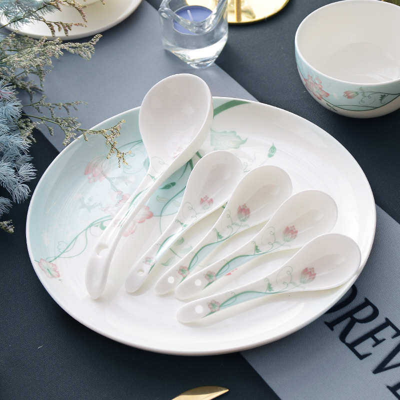 华光国瓷抗菌骨瓷碗碟彩花盘中式情丝家用碗碟套装组合餐新疆包邮,淘宝优惠券,粉丝福利购,淘宝优惠卷