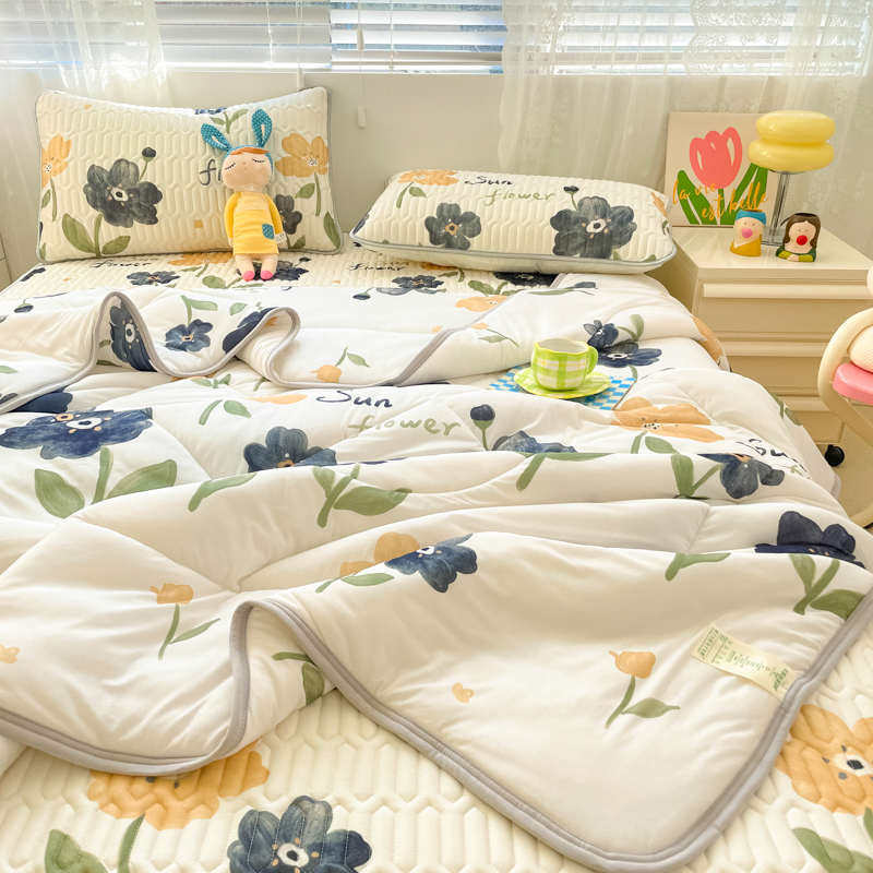 A类乳胶凉席四件套床笠款夏天夏季可机洗冰丝席三件套学生空调席4,淘宝优惠券,粉丝福利购,淘宝优惠卷