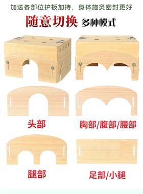 大号艾灸箱木质全身温灸箱家用新型器具腰部腹部背部艾灸盒多功能