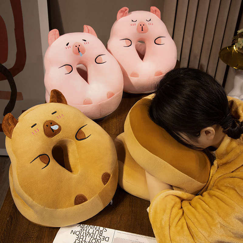 卡皮巴拉水豚午睡枕小学生趴桌子睡觉枕头女生办公室抱枕午休神器,淘宝优惠券,粉丝福利购,淘宝优惠卷