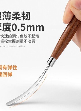 日系美甲调胶棒原木甲油胶调和取胶调色棒晕染彩绘转印工具胶棒棒