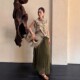 ເສື້ອຢືດ lyocell slimming linen ແບບເອີຣົບແລະເກົາຫຼີ