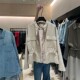 Spring workwear linen stand collar slim ເປືອກຫຸ້ມນອກສັ້ນສໍາລັບແມ່ຍິງ